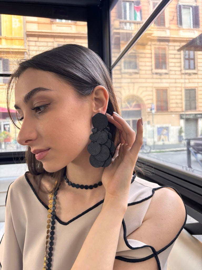 Orecchini BOLLE - Nero Cangiante