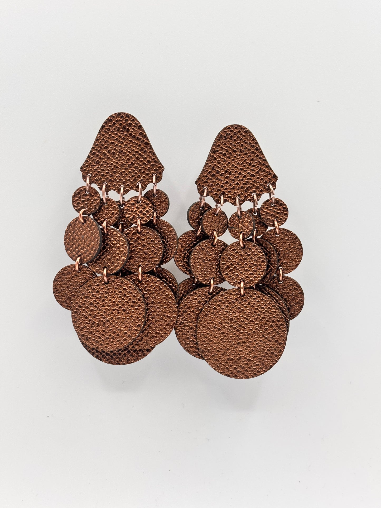 Orecchini BOLLE SMALL - Marrone Martellato