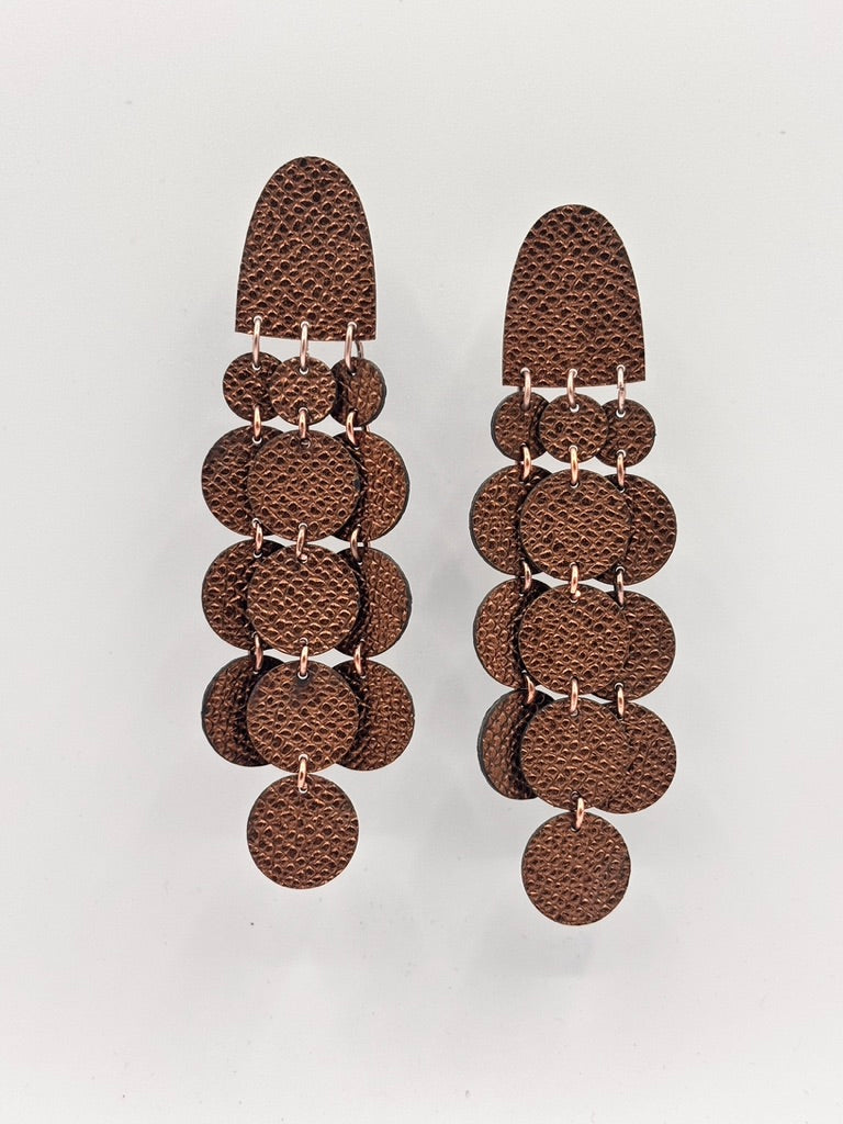 Orecchini SOFFIO - Marrone Martellato