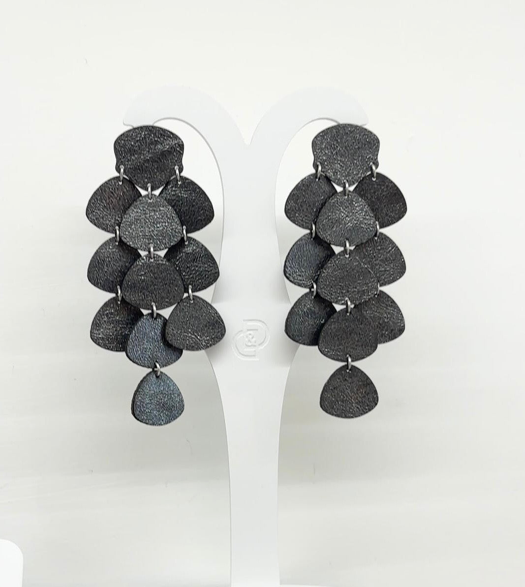 Orecchini PETALI - Grigio Antracite Cangiante