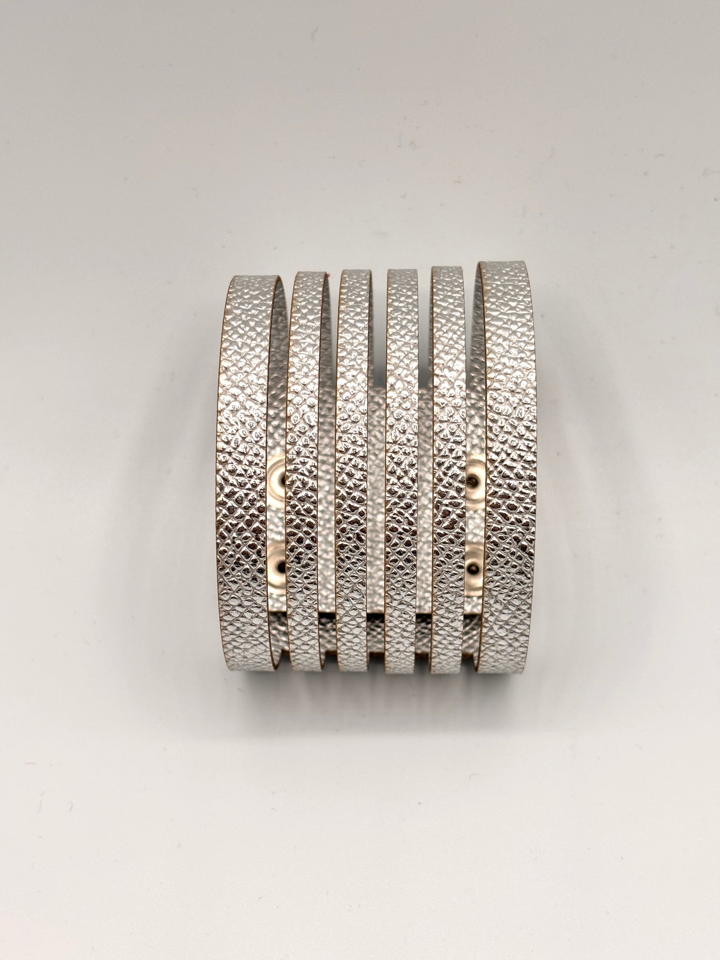 Bracciale NASTRINI - Argento Martellato