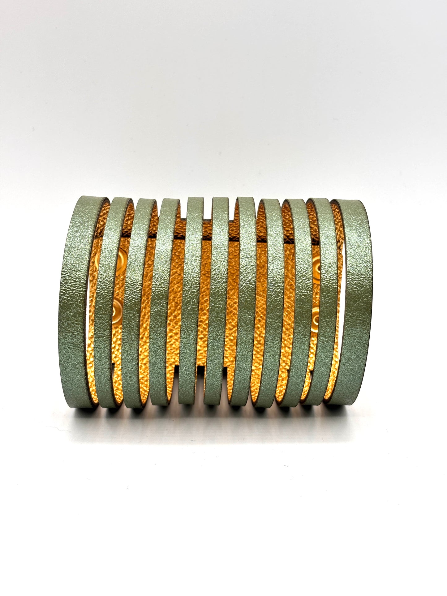 Bracciale NASTRI - Verde Salvia Cangiante