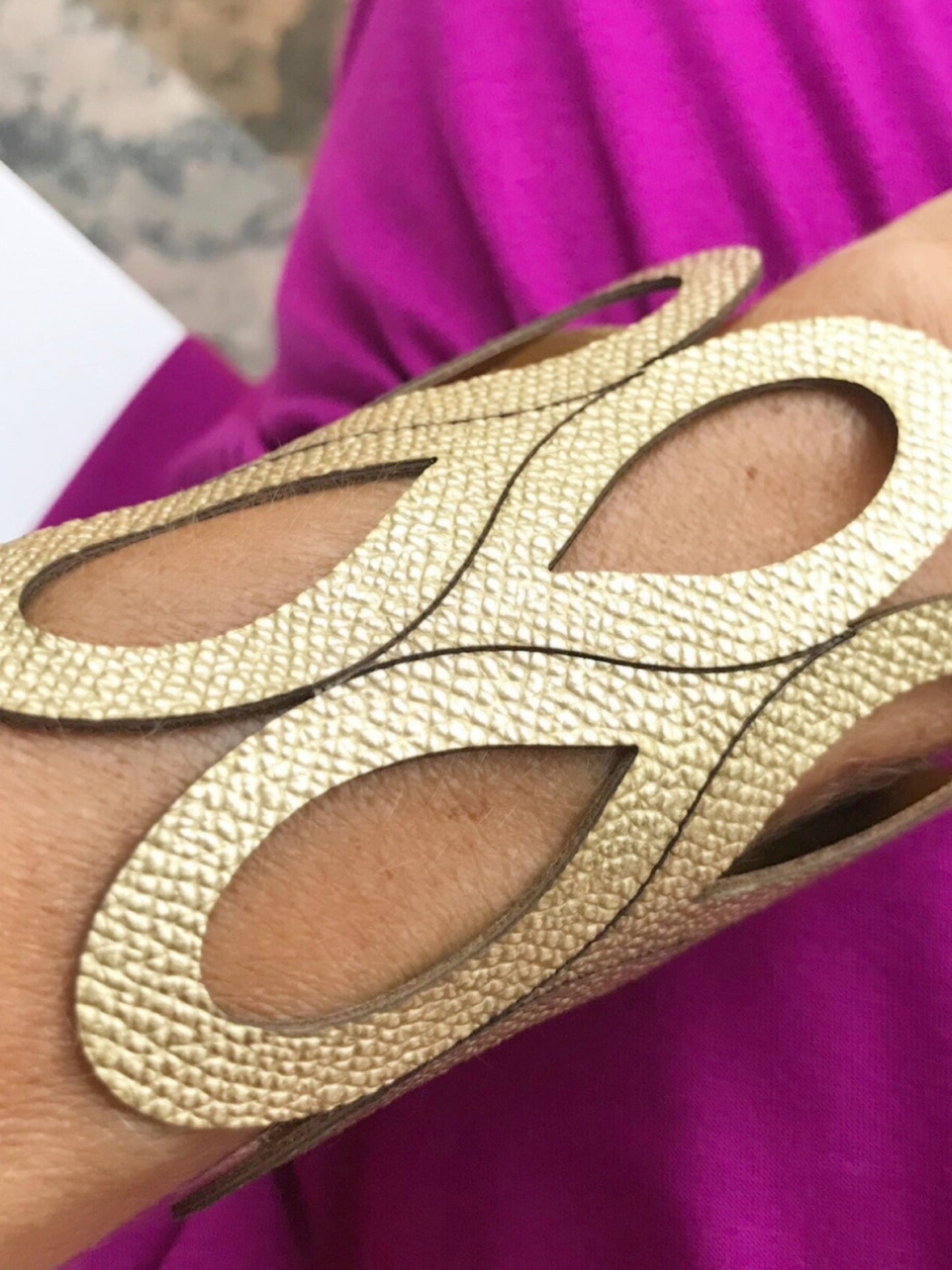 Bracciale GOCCE - Oro Martellato