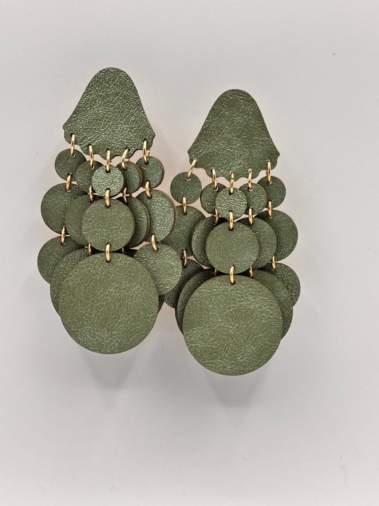 Orecchini BOLLE SMALL - Verde Salvia Cangiante
