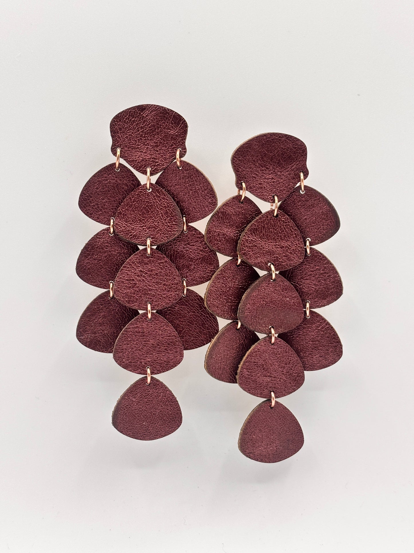 Orecchini PETALI - Burgundy Cangiante