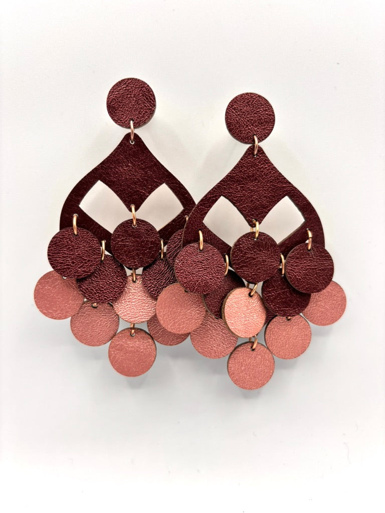 GRAPPOLO EARRINGS - Gold / Tiffany Green / Chocolate