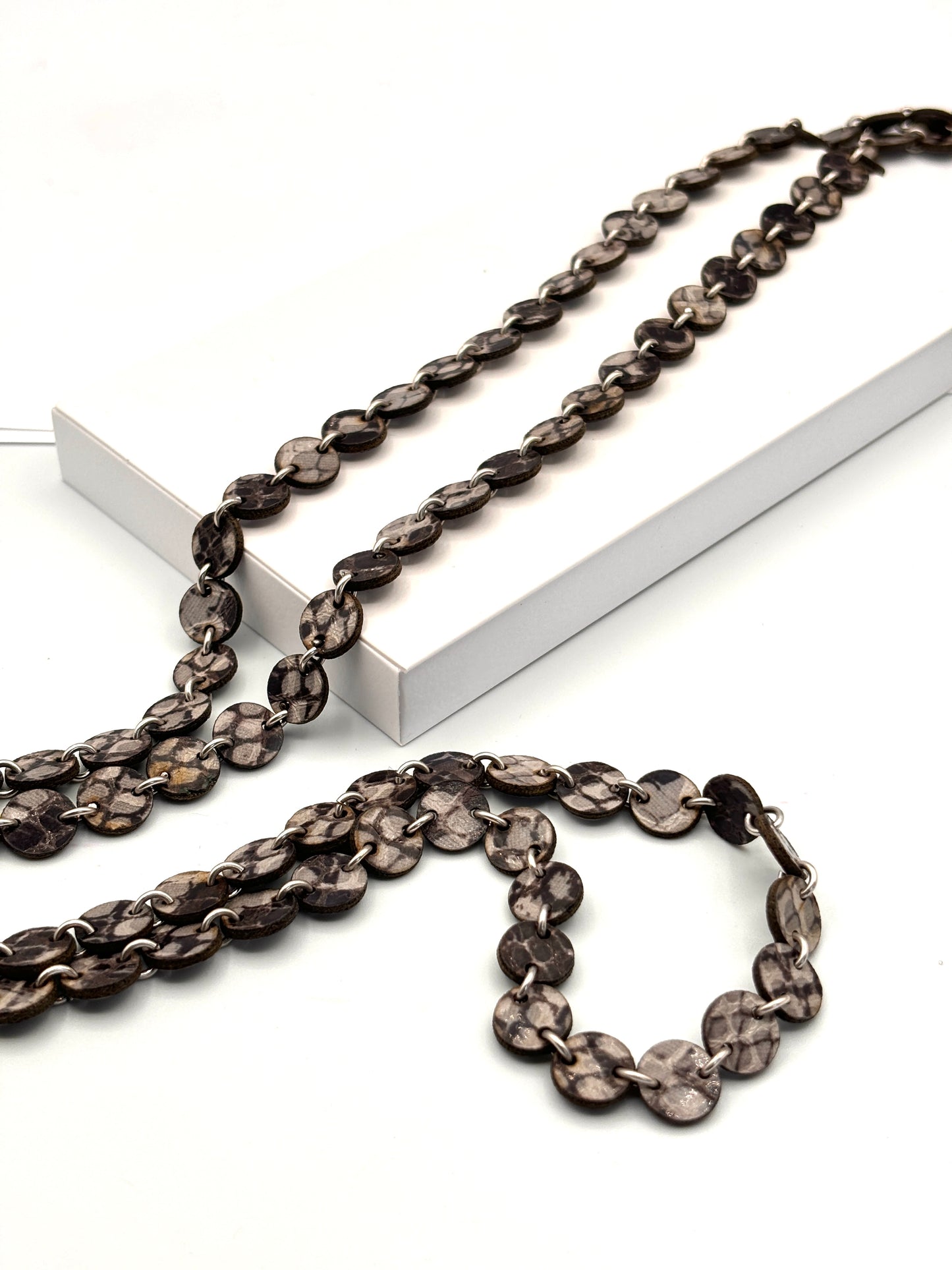 Collana BOLLICINE - Grigio Rettile