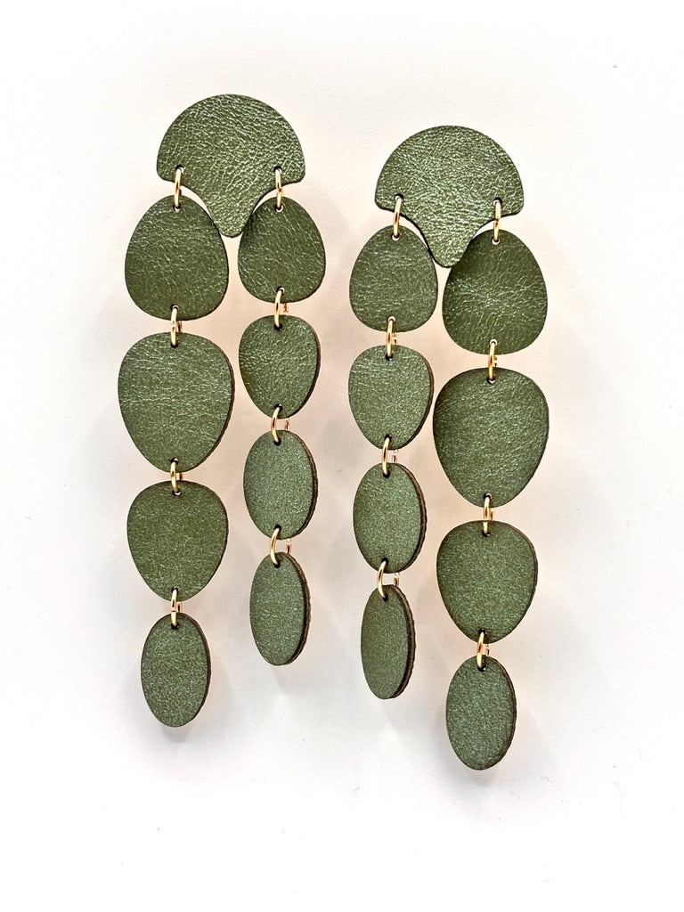 Orecchini ELLISSE - Verde Salvia Cangiante