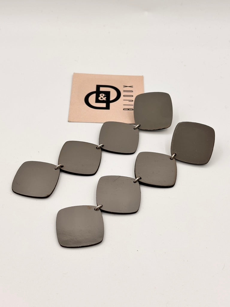 Orecchini ROMBI - Grigio Lucido