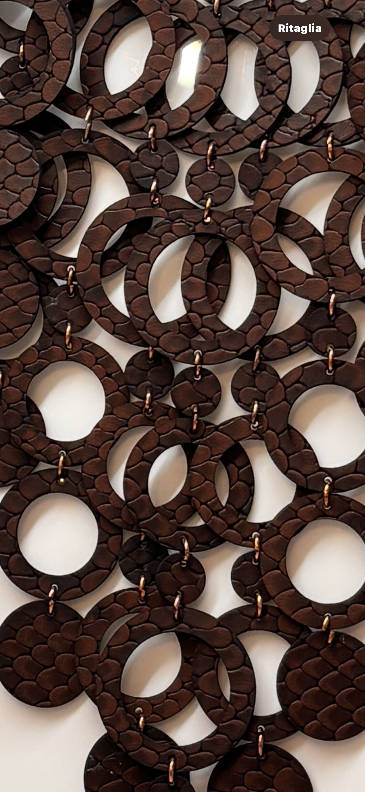 Collana CERCHI degradè - Marrone Rettile Mat