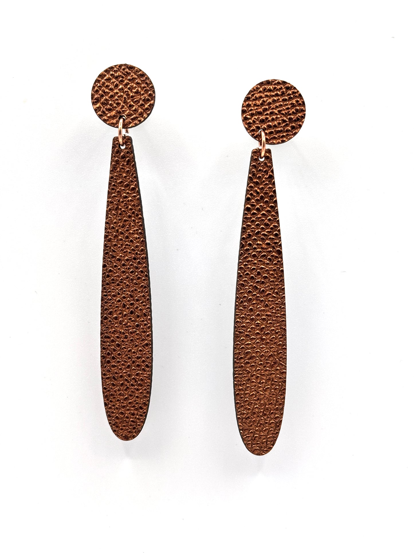 Orecchini GOCCIA - Marrone Martellato