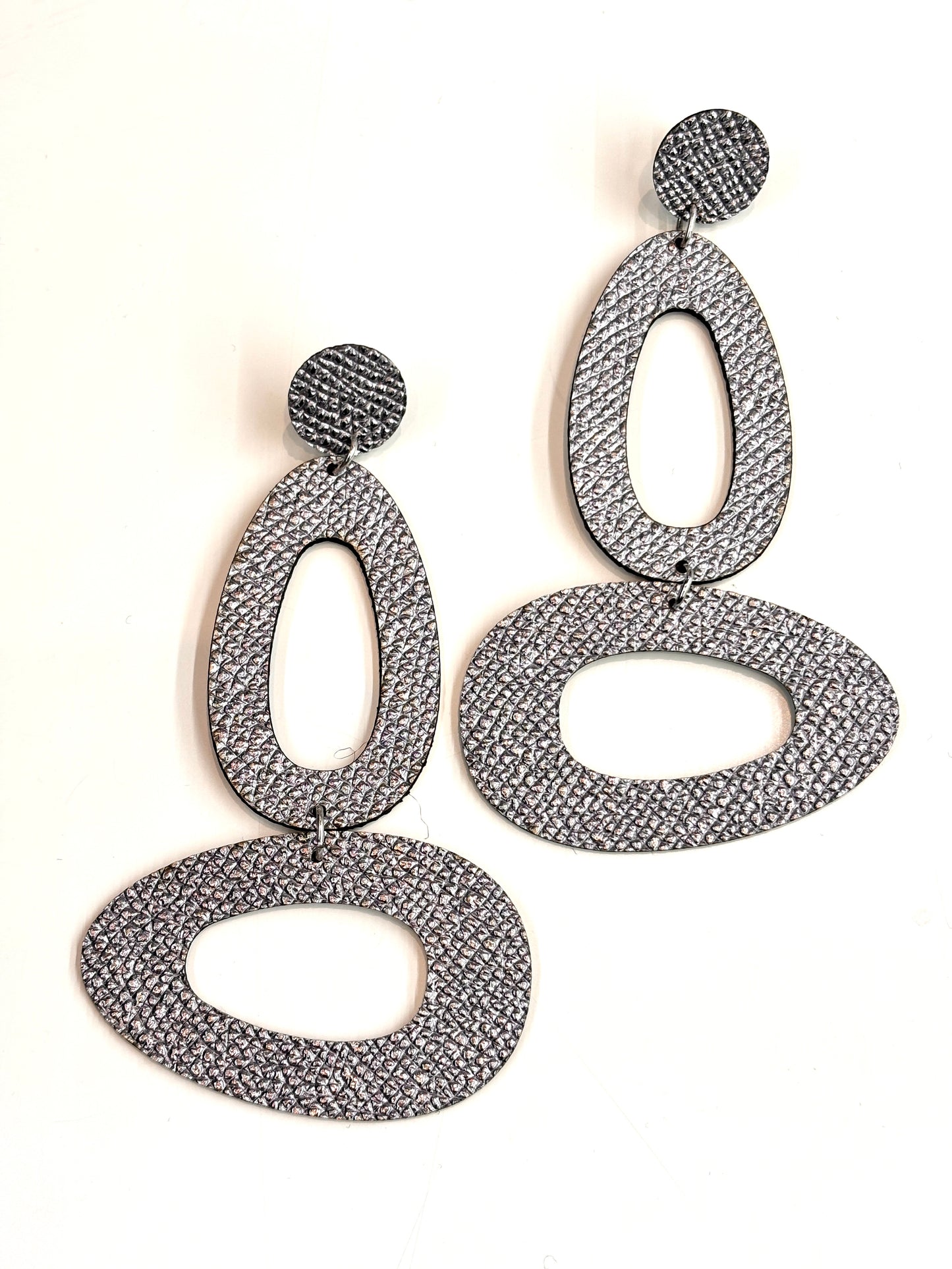 Orecchini SASSO - Grigio Piombo Martellato