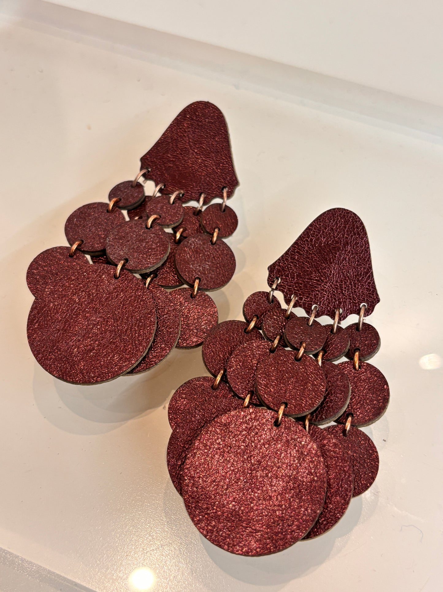 Orecchini BOLLE SMALL - Burgundy Cangiante