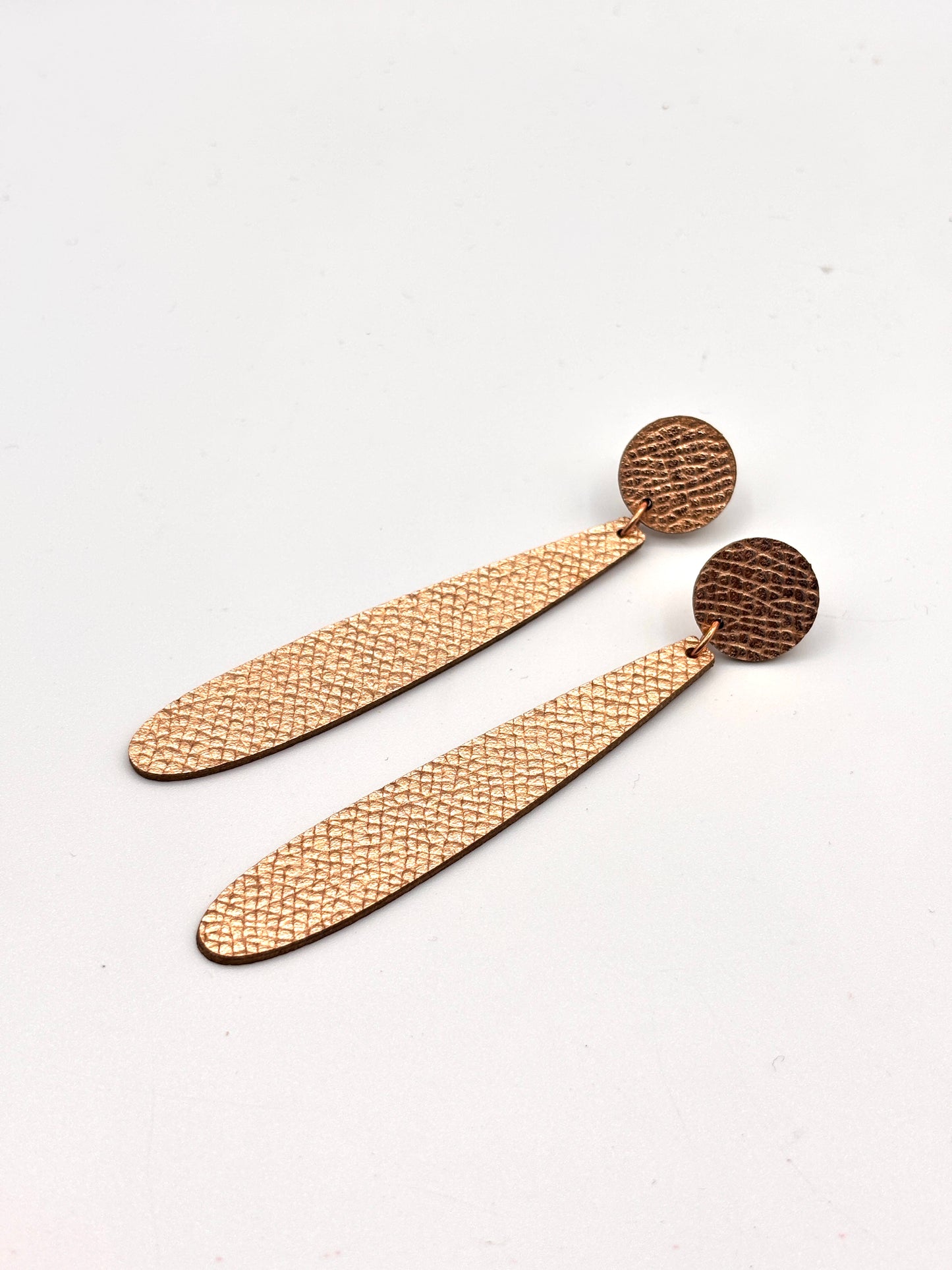 Orecchini GOCCIA - Oro Rosa Martellato