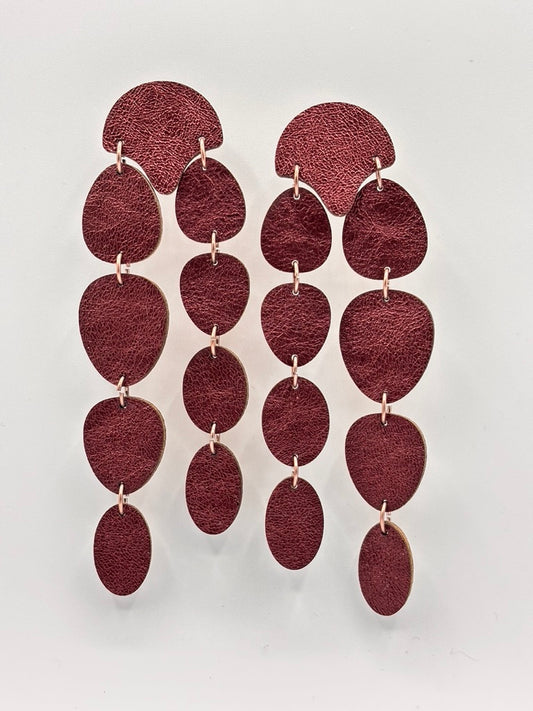 Orecchini ELLISSE - Burgundy Cangiante