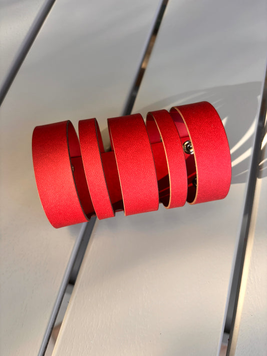 Ribbon Bracelet - Black Reptile Mat
