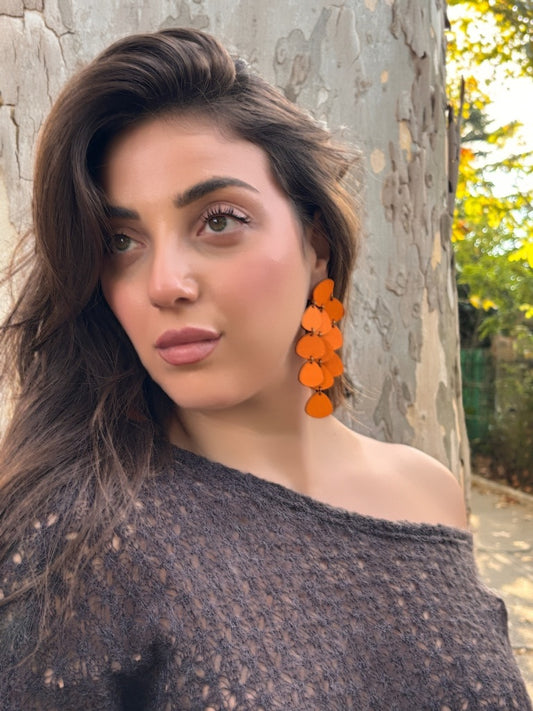 Orecchini PETALI - Arancio