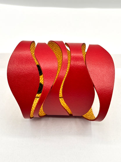 Bracciale ONDE - Rosso Rubino Mat