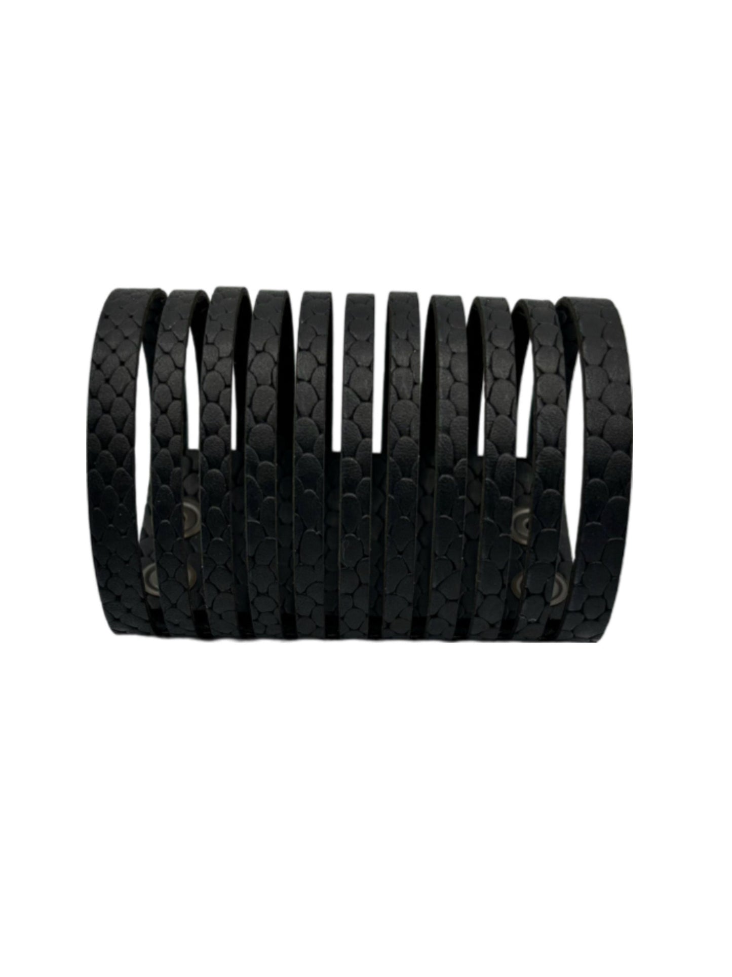 Ribbon Bracelet - Black Reptile Mat