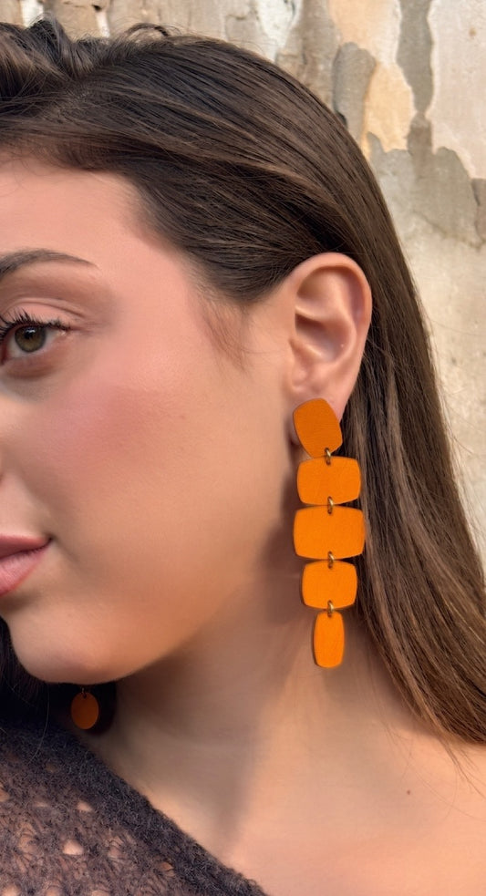 Orecchini RETTANGOLI - Arancio