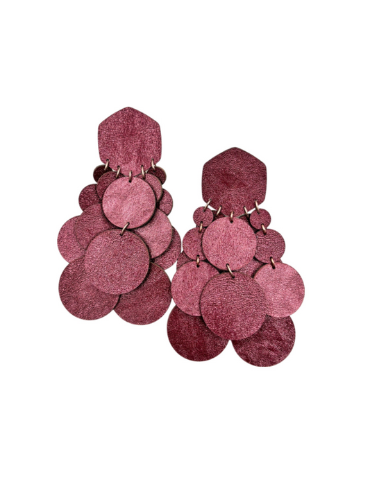 BUBBLE EARRINGS - Wine