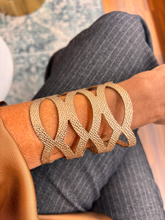 Bracciale RIFLESSI - Oro Rosa Martellato