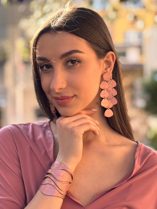 Orecchini PETALI - ROSA Cangiante