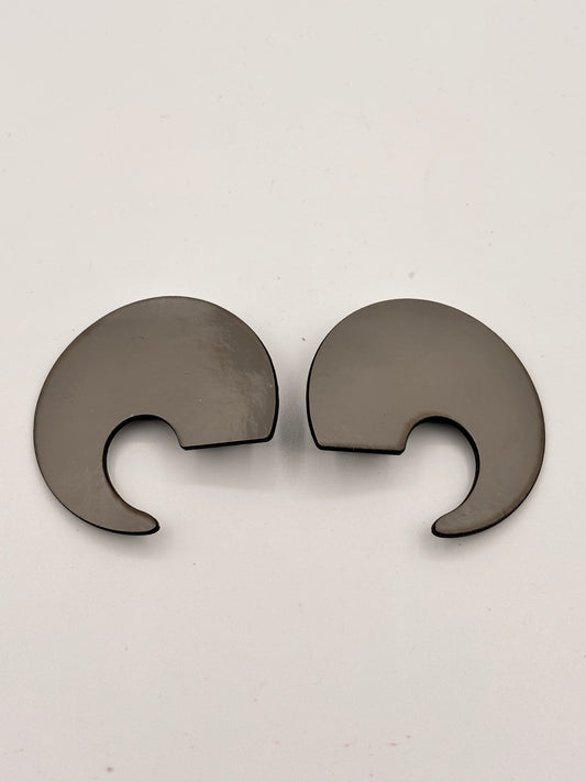 Orecchini VIRGOLA - Grigio Lucido