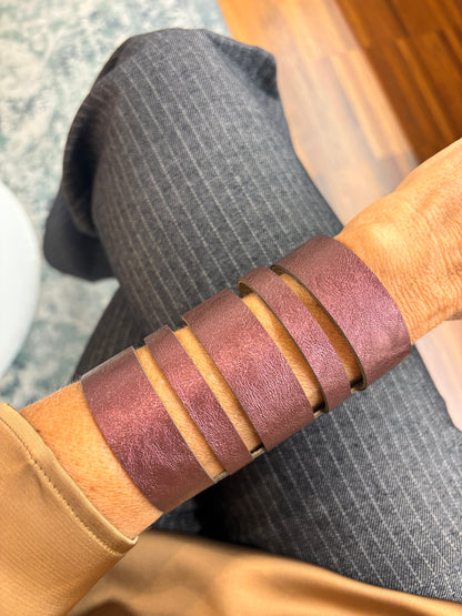 Ribbon Bracelet - Black Reptile Mat