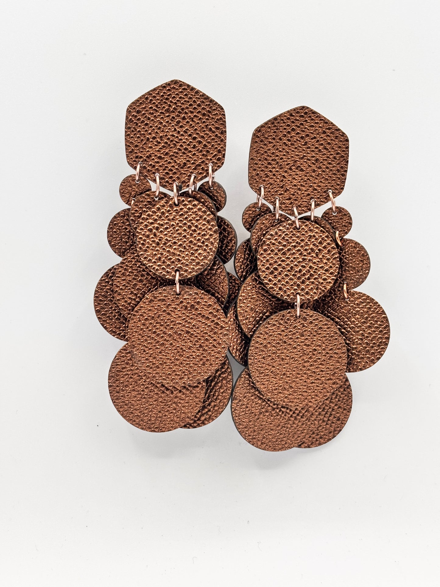 Orecchini BOLLE - Marrone Martellato