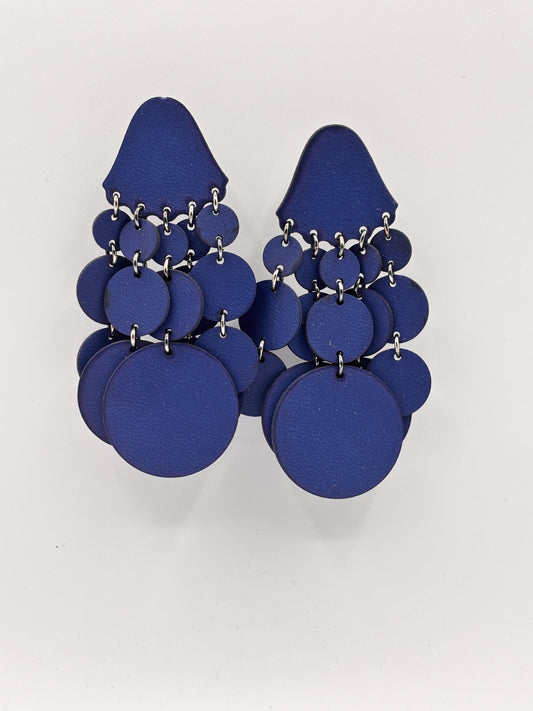 Orecchini BOLLE SMALL - Blu Mat