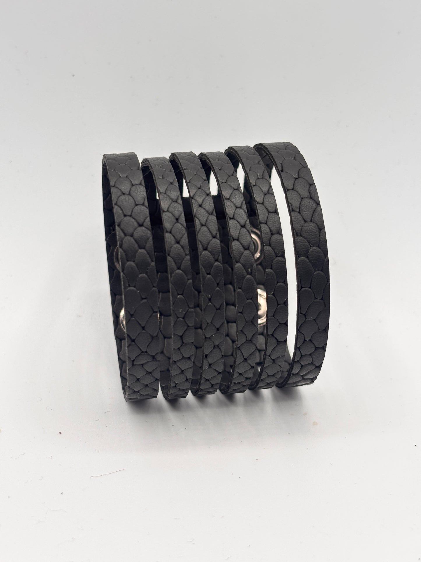 Bracciale NASTRINI - Nero Rettile Mat