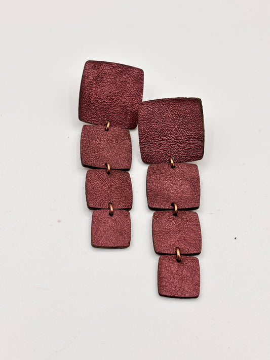 Orecchini DEGRADE' Burgundy Cangiante