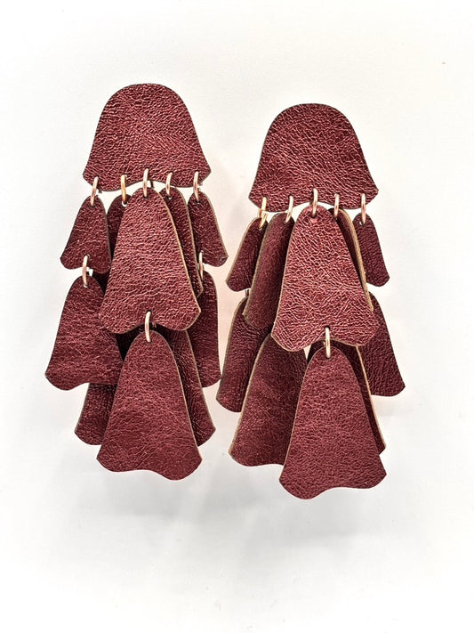 Orecchini CAMPANULE - Burgundy Cangiante