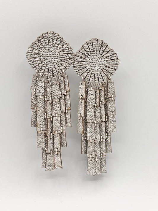 Orecchini PIOGGIA - Argento Martellato