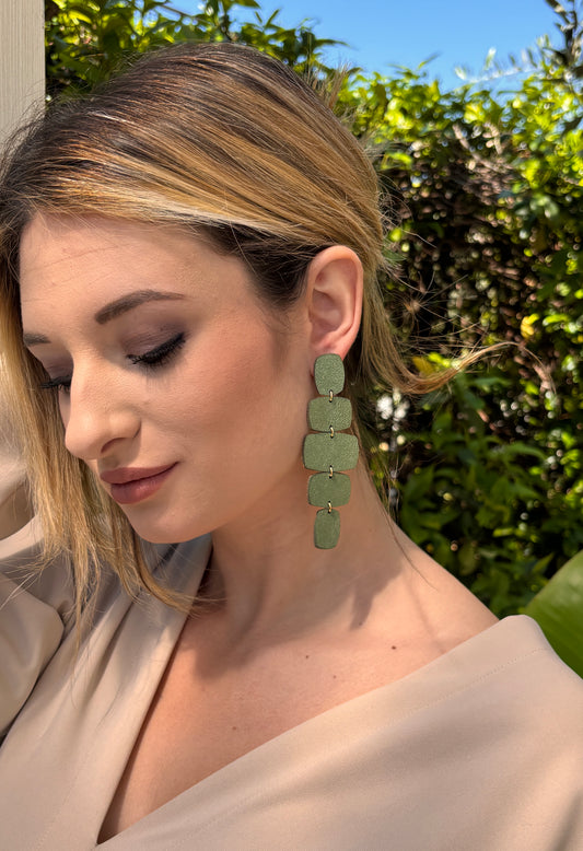 RECTANGLE EARRINGS - Rose Gold