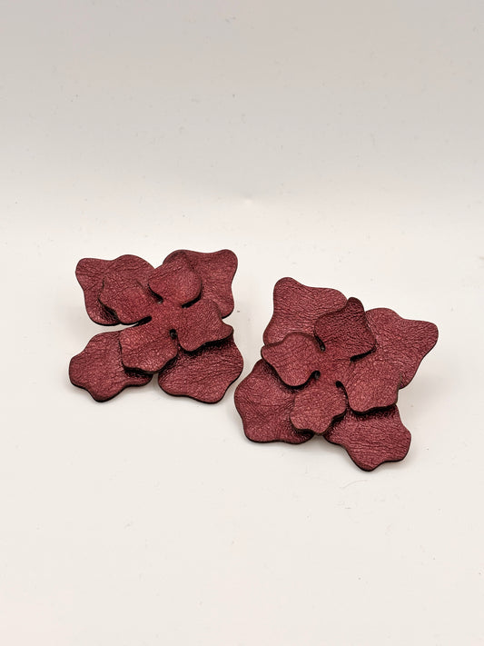 Orecchini FIORE - Burgundy Cangiante