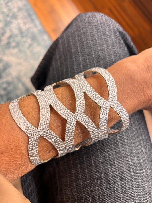 Bracciale RIFLESSI - Argento Martellato