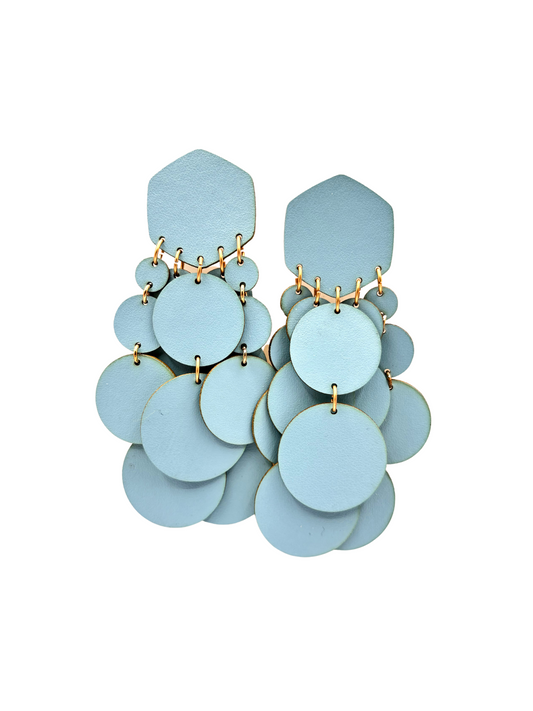 BUBBLE EARRINGS - Light Blue Dust