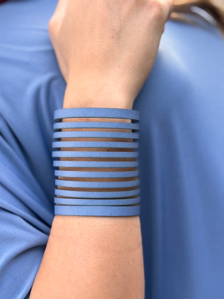 Ribbon Bracelet - Black Reptile Mat