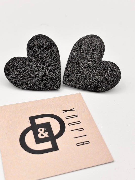 Orecchini CUORE - Nero Cangiante