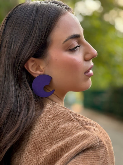 Orecchini VIRGOLA - Viola Mat
