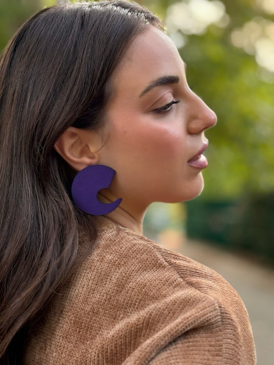 Orecchini VIRGOLA - Viola Mat