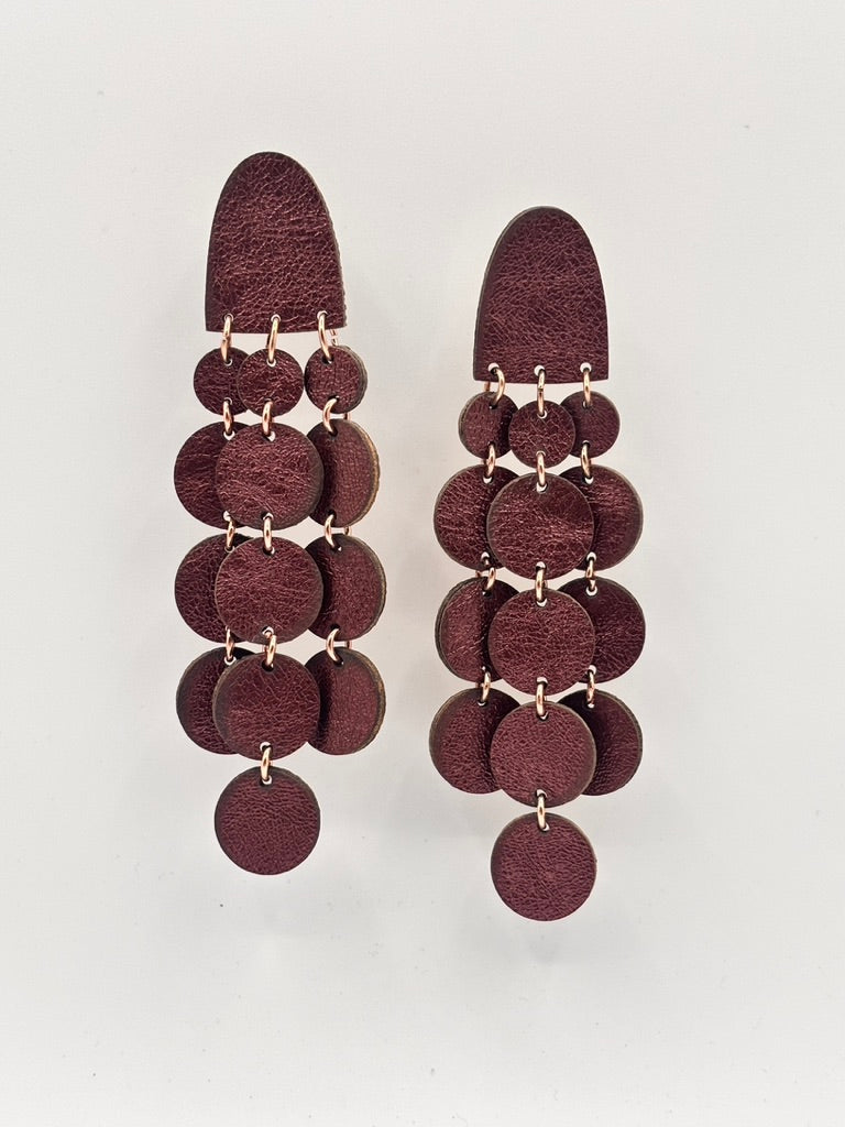 Orecchini SOFFIO - Burgundy Cangiante