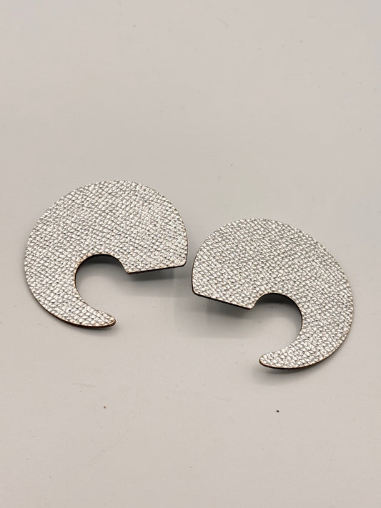 Orecchini VIRGOLA - Argento Martellato