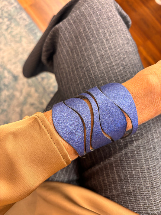 Intreccio Bracelet - Black Reptile Mat