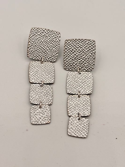 Orecchini DEGRADE' - Argento Martellato