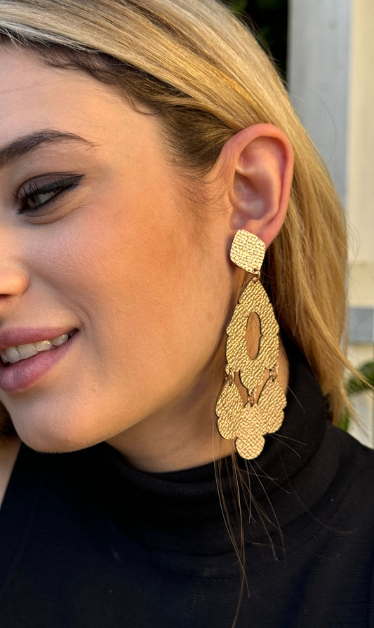 CHANDELIER EARRINGS - Wine