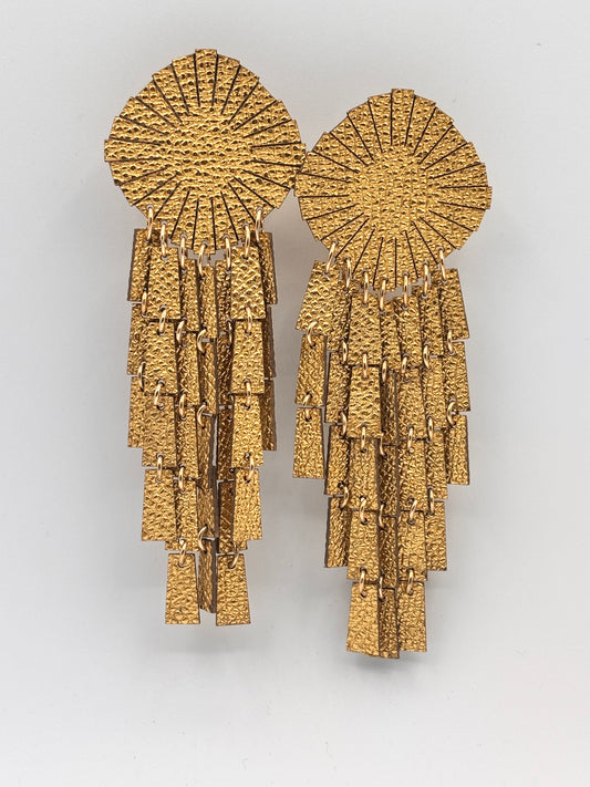 Orecchini PIOGGIA - Oro Martellato