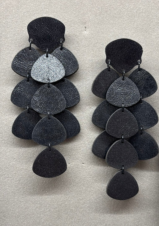 Orecchini PETALI - Nero Cangiante